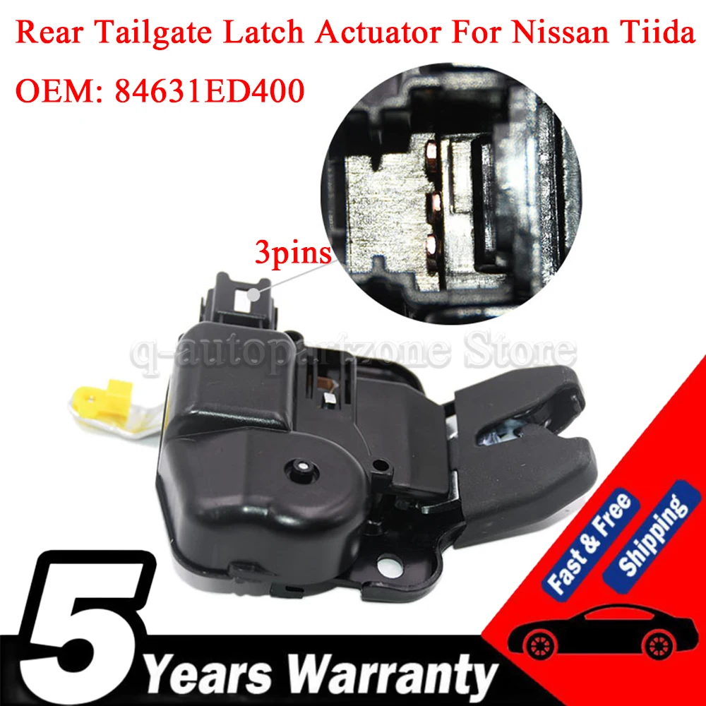 84631ED400 Rear Tailgate Latch Actuator For Nissan Tiida Rear Trunk Door Lock Latch Replacement 84631-ED400