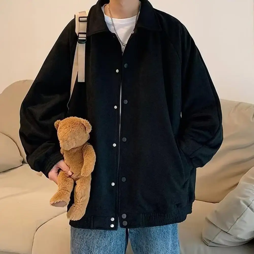 2024 Nowa oferta Oversized Aviator Jacket Fashion Casual Suede Flip Lining Slim Quality Męski wiosenny i jesienny luźny płaszcz roboczy