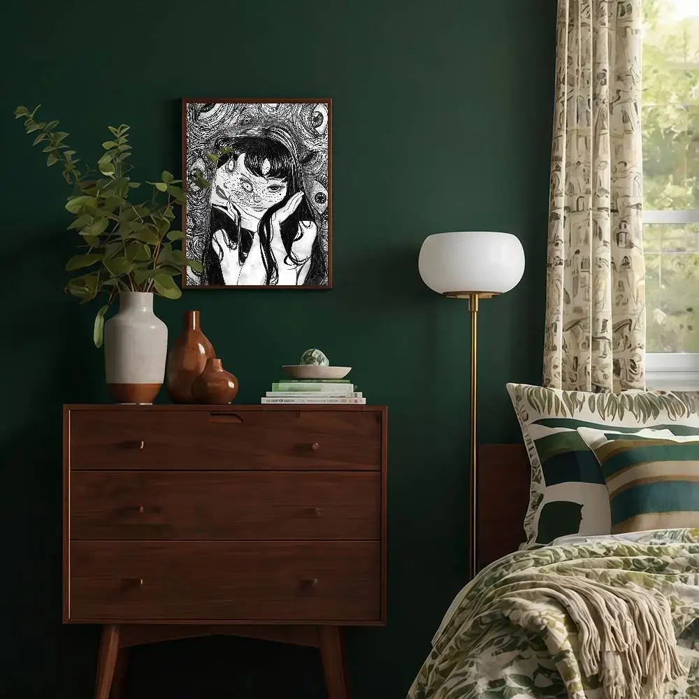 J-Junji Ito T-Tomie ريترو فتاة باردة كلاسيكية خمر الملصقات ورق مقاوم للماء ملصق مقهى بار ديكور المنزل