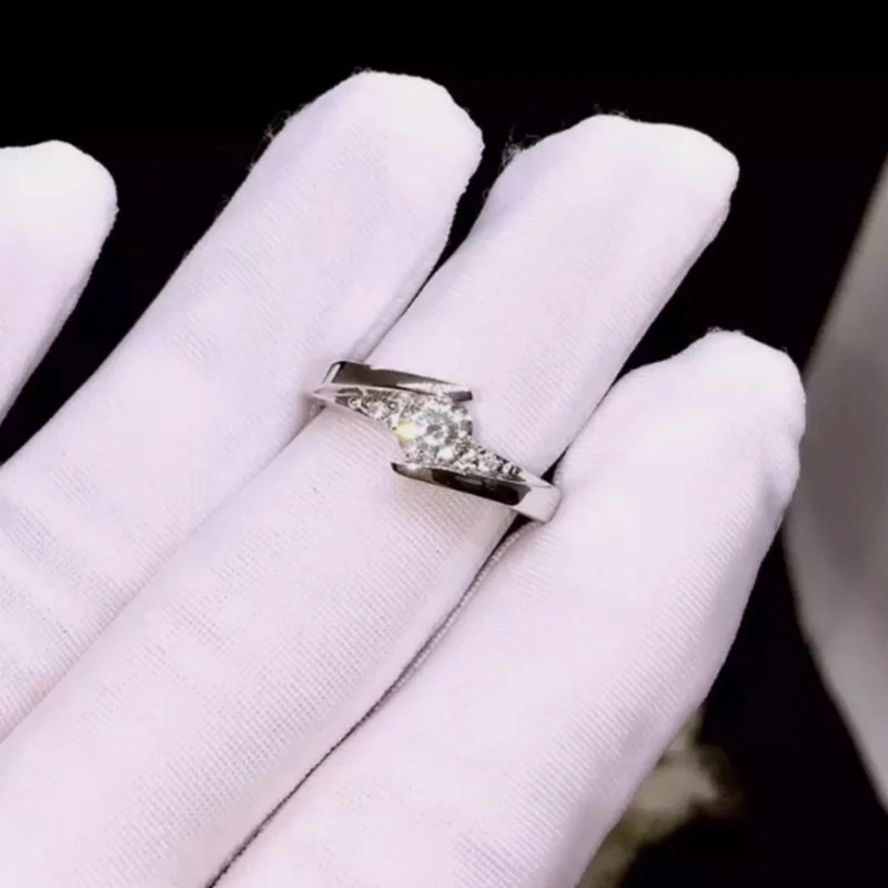 

Cute Female Small Round Zircon Stone Ring Vintage Wedding Jewelry Promise Crystal Engagement Rings For Women