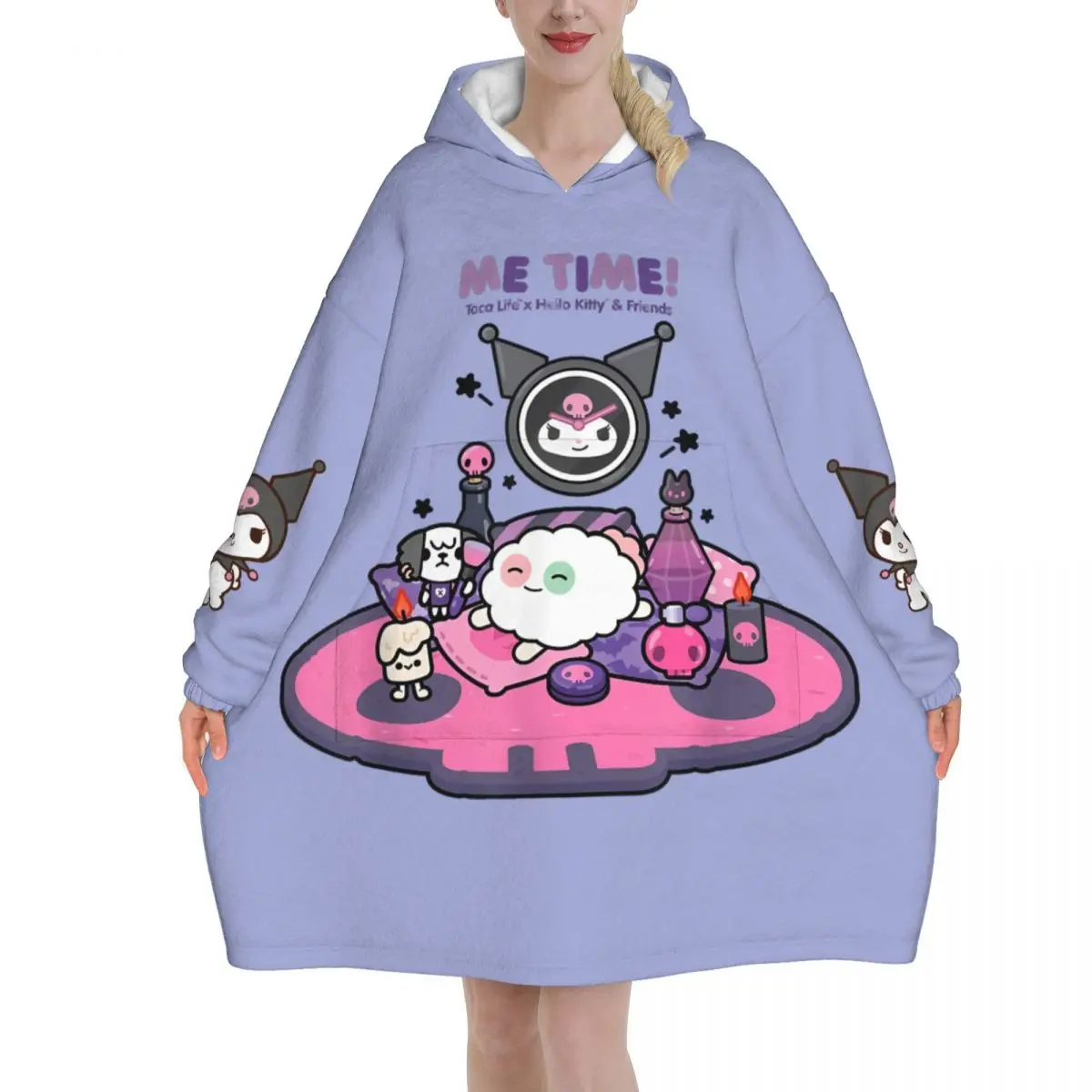 Melody And Kuromi Blanket Hoodies, Gifts For Friends