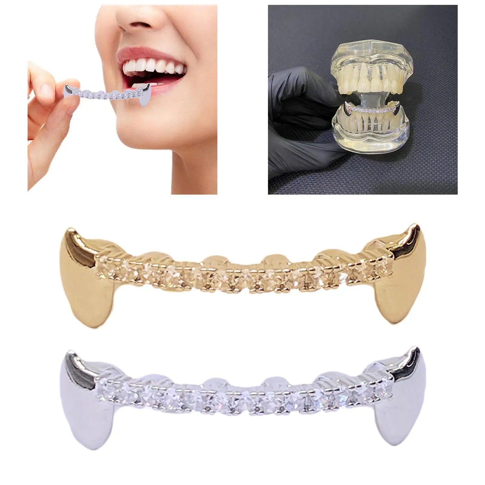 

Hip Hop Teeth Decor Length 7cm for Men Women Stage Performances Prop Lightweight