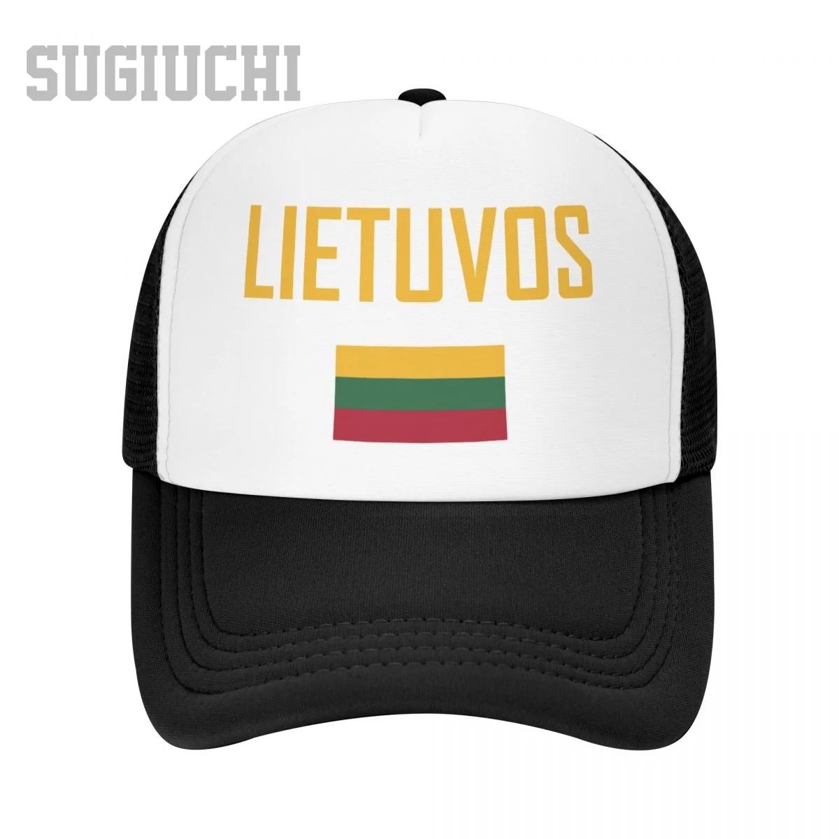 Unisex Mesh Cap Hat Lithuania LITUVOS Flag And Font Trucker for Men Women Baseball Caps Outdoors Cool