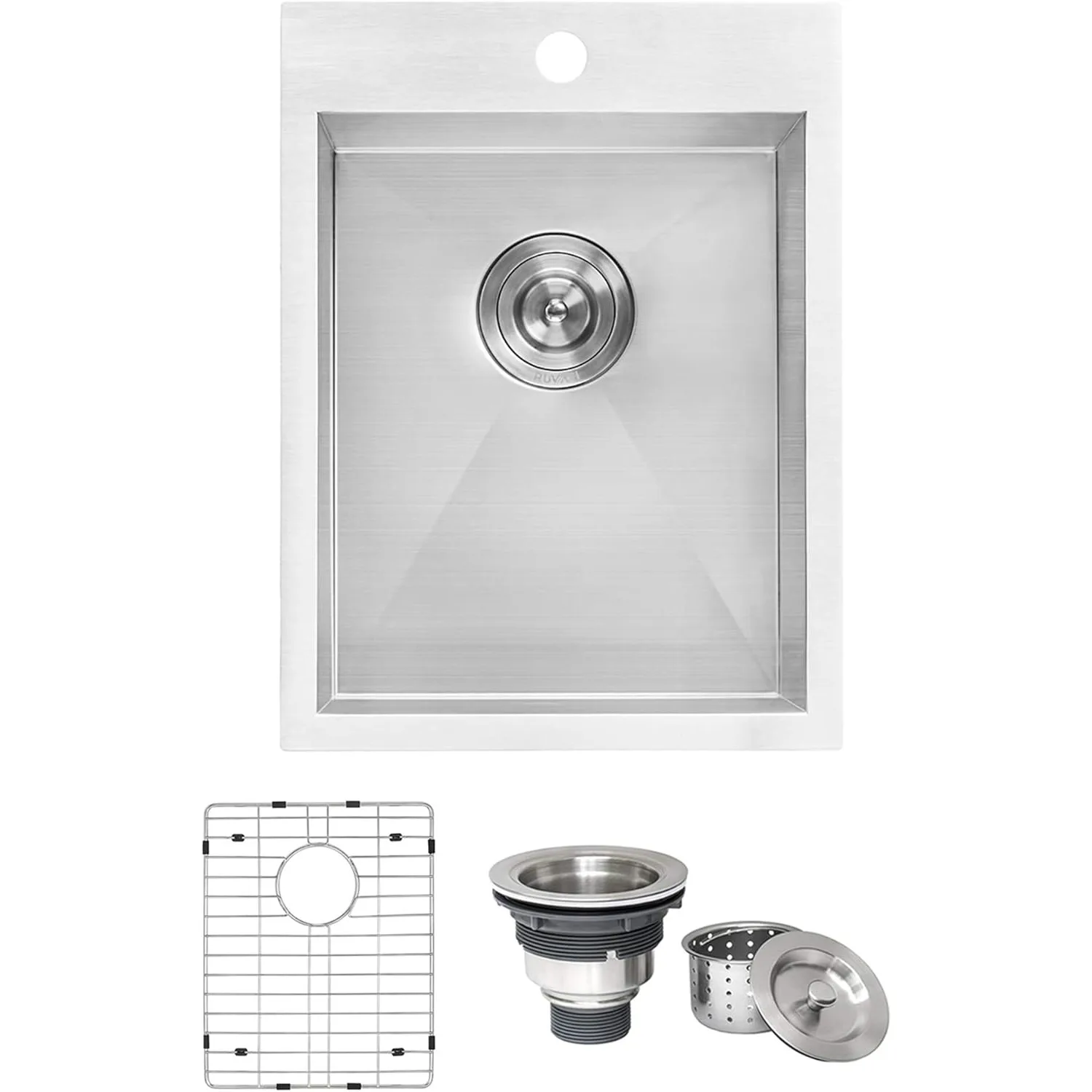 Ruvati 15 X 20 Inch Drop-in Topmount Bar Prep Kitchen Sink 16 Gauge Stainless Steel Single Bowl - RVH8110 USA