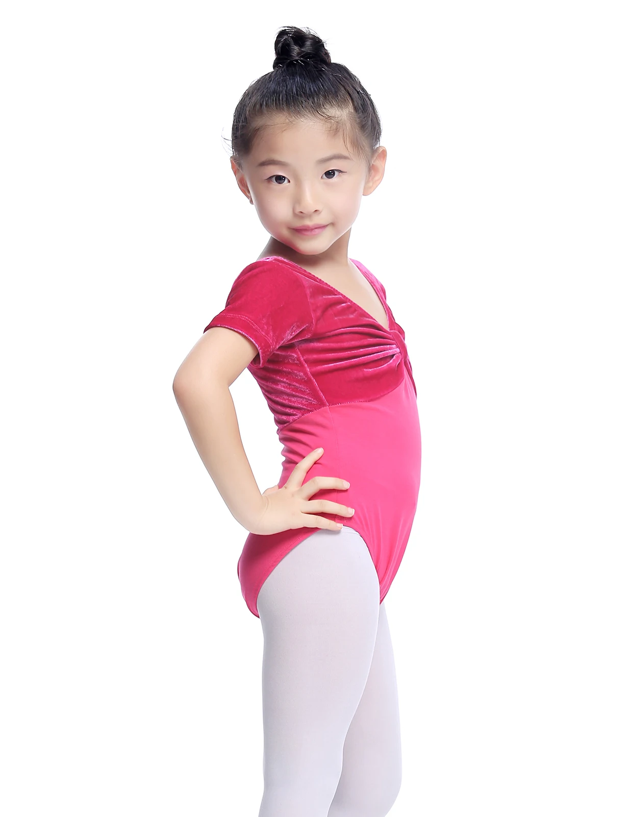 yunjin Ballet Ballerina girl leotard Long sleeve jumpsuit Gym suit velour Training clothes Short sleeve Training clothes wholesa