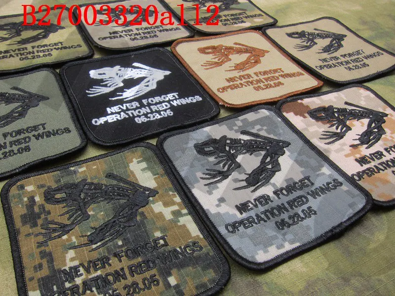 Embroidery Patch DEVGRU NSWDG Never Forget Operation Red Wings Military Tactical Morale