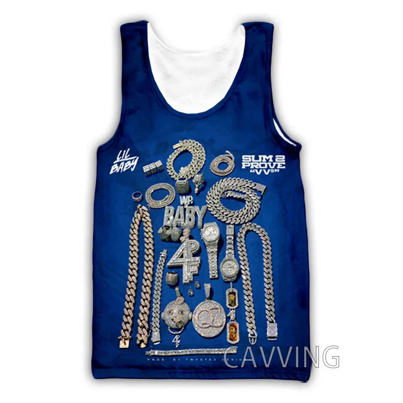 

Жилет CAVVING с 3D рисунком Lil Детские майки футболки Harajuku, летняя майка, рубашки, уличная одежда для мужчин/женщин