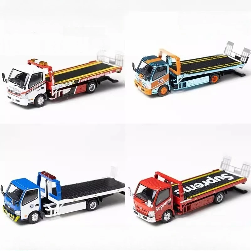 

Diecast Microshadow 1:64 Scale Unique Tiny Hino 300 Dutro Full Floor Trailer Alloy Car Model Collectible Toy Gift Souvenir