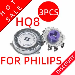 Cabezal de repuesto de hoja de afeitar HQ8, 3 uds., para Afeitadora eléctrica PHILIPS PT730 PT735 PT860 PT870 AT750 AT751 AT890 AT891 HQ7120 HQ7100