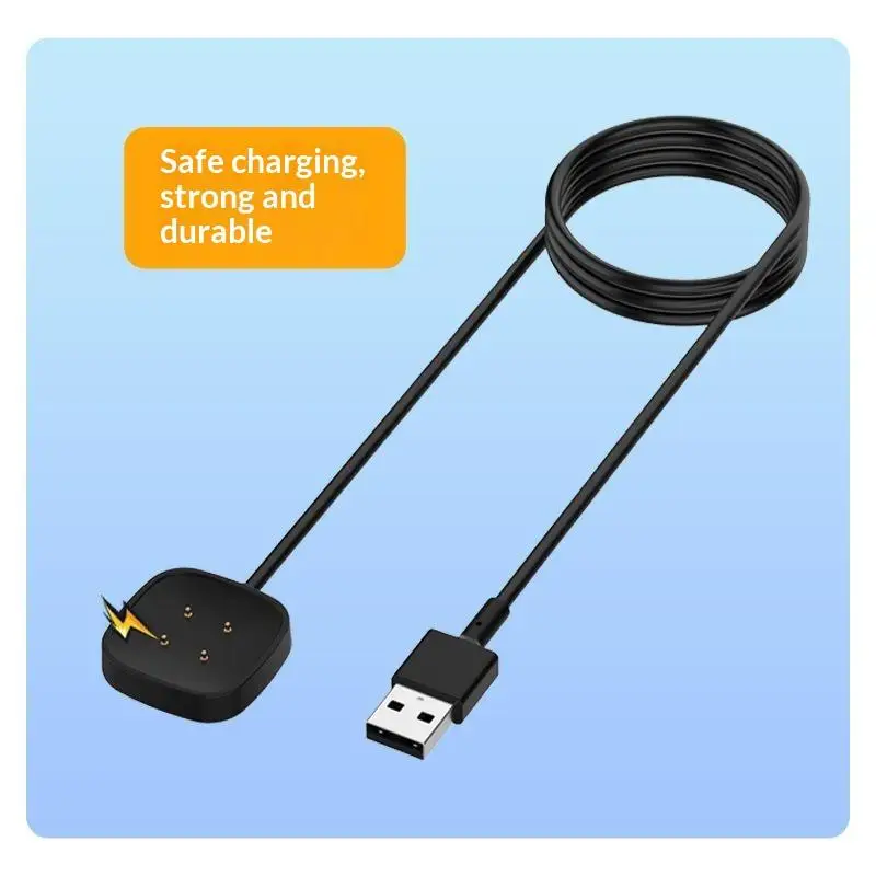 1m Charger USB Charger Smart Watch Charging Cable Base Accessories For Fitbit Sense/Sense 2/Versa 4/Versa 3