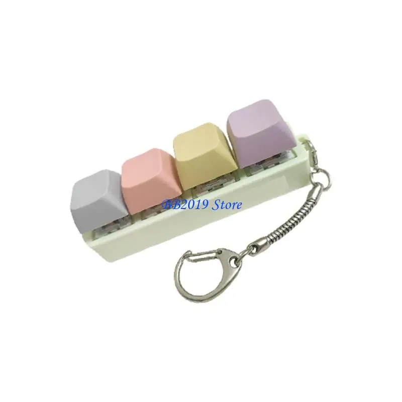 

Q0KB Press Relief Keychain With Durable Plastic Buttons For Quiet Stress Release