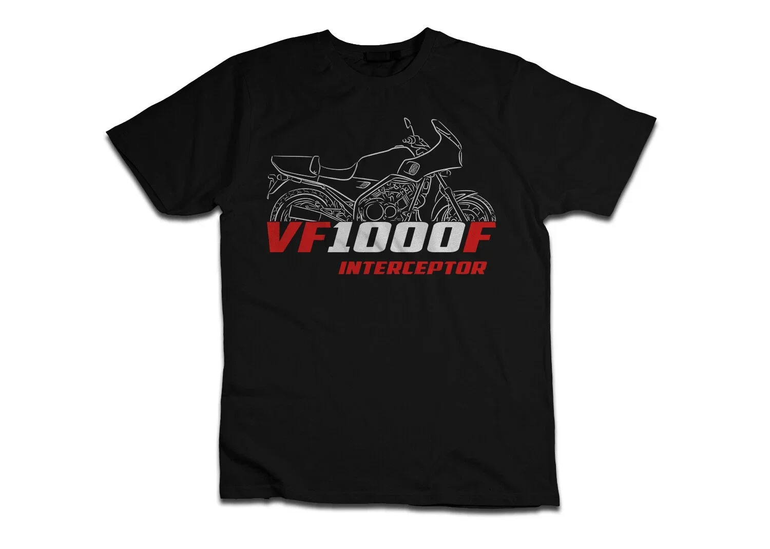 

VF1000F Interceptor 1984-1987 Motorcycle T shirt Graphic Casual Summer Short Sleeves 100% Cotton Cool Tee