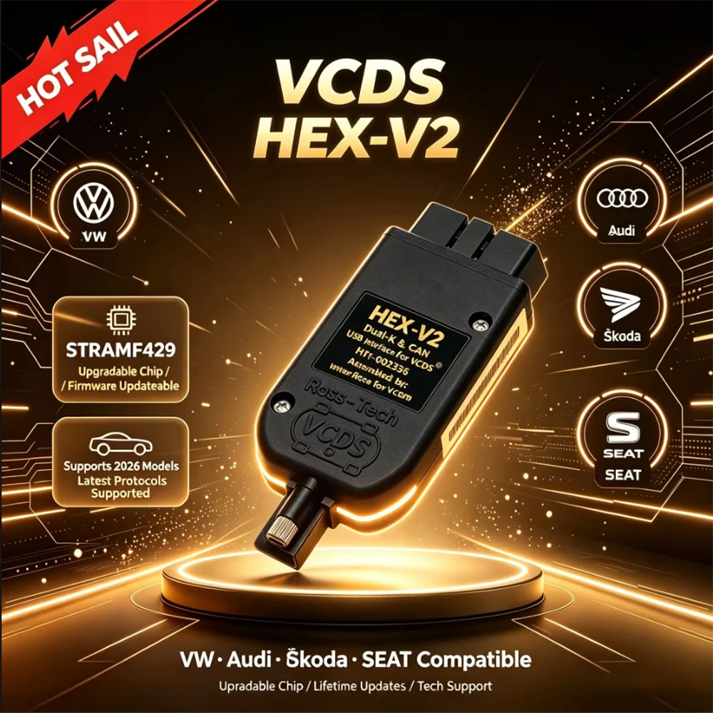 Best 1996-2026+ Real V2 VagCom Diagnostic Tool Update Online With Unlimited VINS Vag Com HEX Usb Interface V25.3 Coding Function