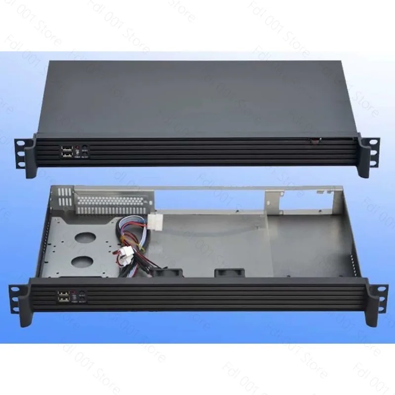 1U Rackmount ITX 17x17cm Short Chassis Firewall Router Server Case 250mm Deep 1pc