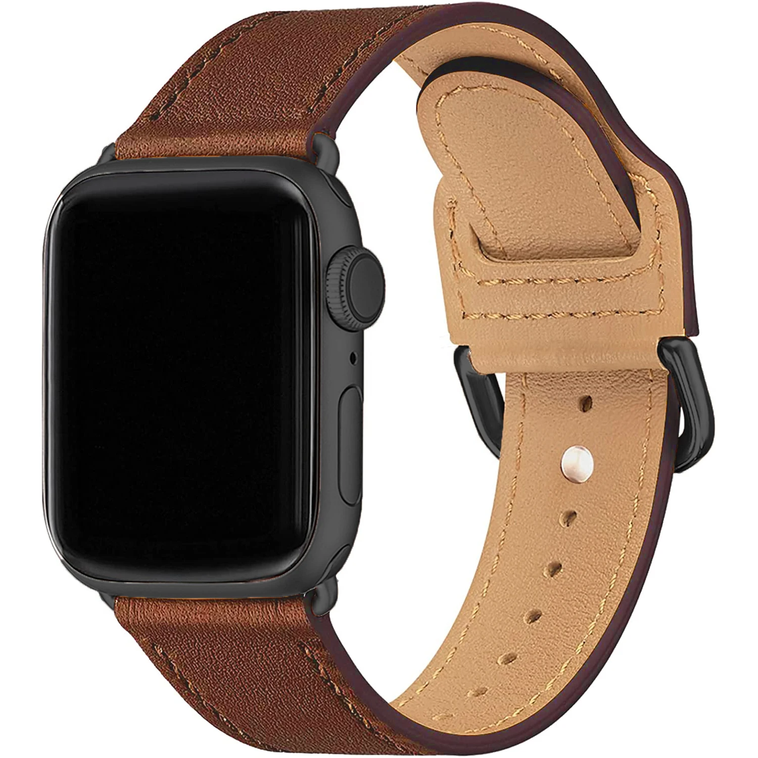 Pulseira de couro colorido para apple watch 44mm 45mm 42mm 41mm 40mm 38mm pulseira para iwatch série 3 4 5 6 se 7 banda