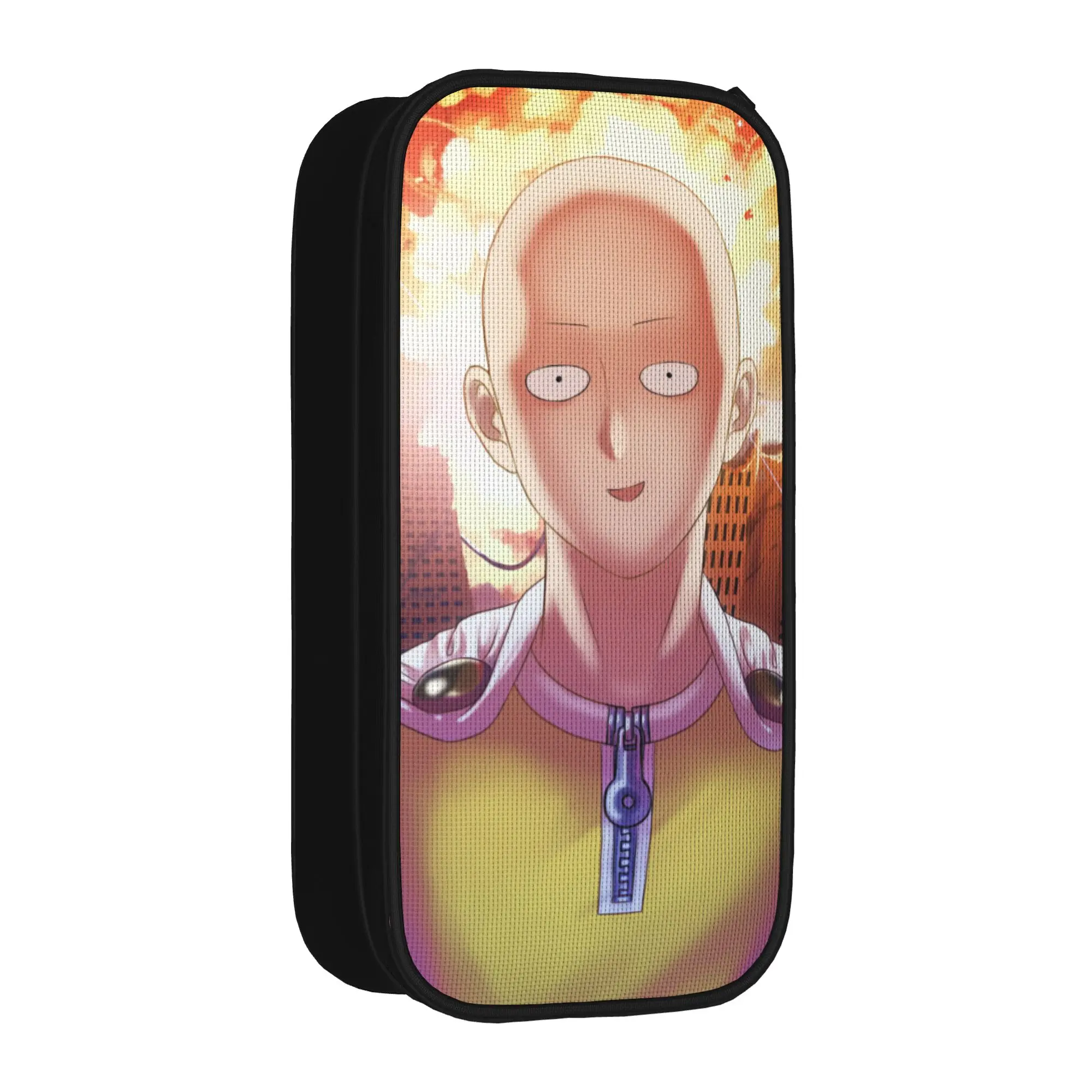 Saitama Anime Pencil Cases Classic One-Punchs-Man Bags Girls Boys Large Storage Students School Cosmetic Pencilcases