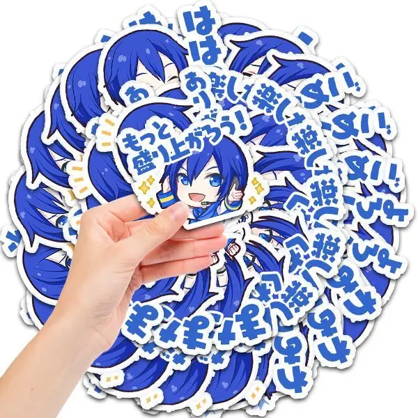 40Pcs/set Anime Hatsune Miku KAITO expression kawaii Figure Waterproof sticker model toys DIY Hand account stickers Gifts