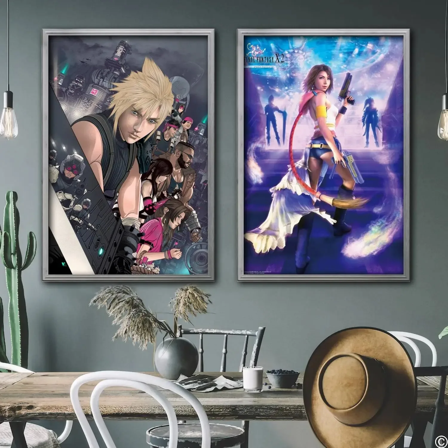 Final Fantasy Video Game Decorative Canvas Posters Room Bar Cafe Decor Gift Print Art Wall Paintings