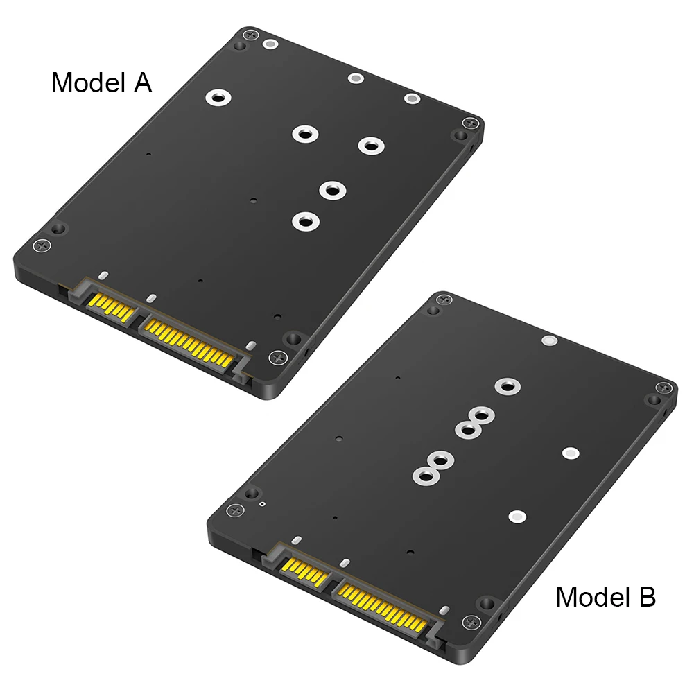 M.2 NGFF B-key & MSATA SSD To SATA 3.0 External Hard Drive Box Hard Disk Adapter Board SSD Case Support 2230 2242 2260 2280 SSD