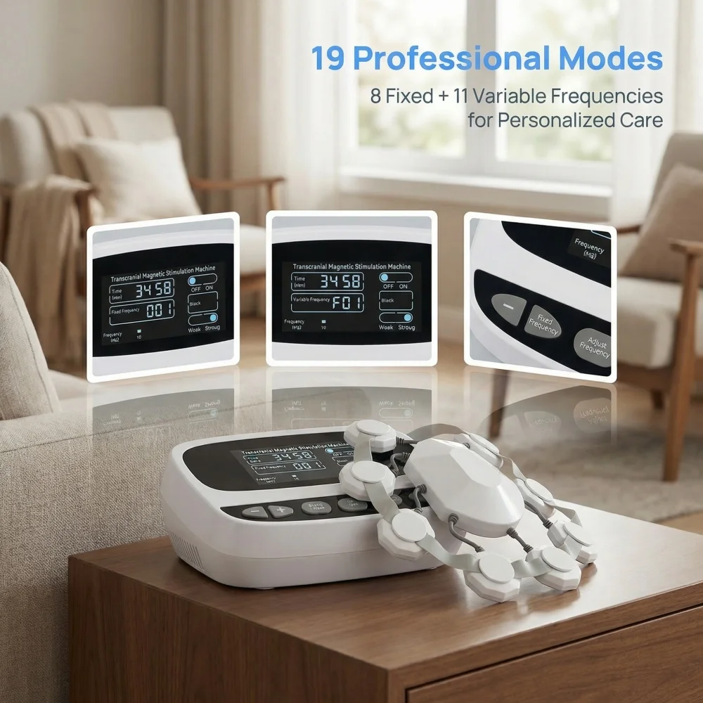 Toponechoice TMS Pulsed Therapy Device Non-invasive Portable Home Use for Stress Relief Brain Care Rehabilitation
