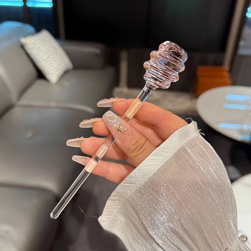 لطيف الزجاج العسل اثارة قضيب العسل ملعقة خاصة الإبداعية مقبض طويل القهوة الفاكهة والمربى اثارة عصا أدوات مطبخ المنزل