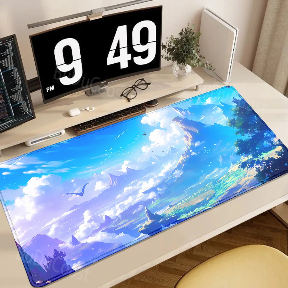 

PC H-Howls Moving high definition Gamer Desktop Mouse Pad Anime Street landscape Mousepad Laptop Gaming Accessories Keyboard Pad