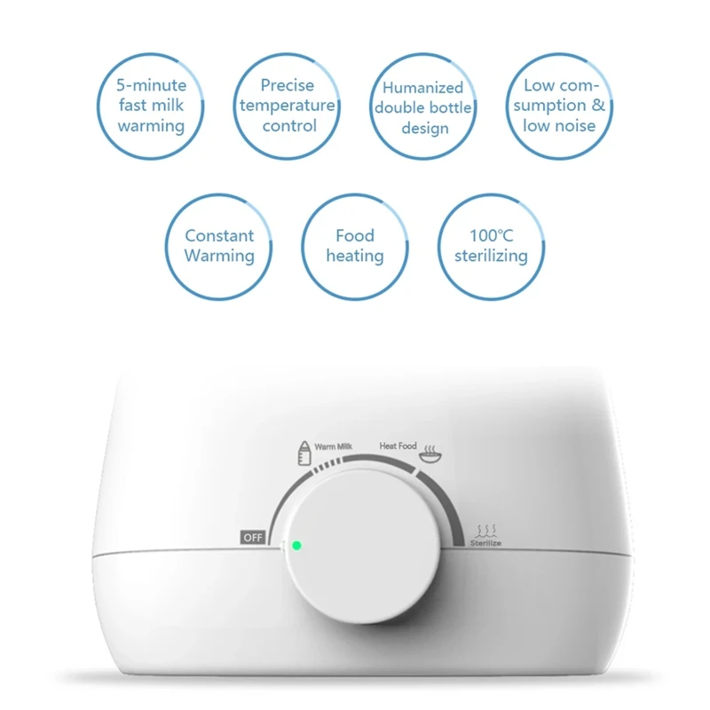 Real Bubee biberon scaldalatte riscaldatore per alimenti 5 minuti riscaldamento rapido controllo preciso della temperatura doppio scaldalatte spina