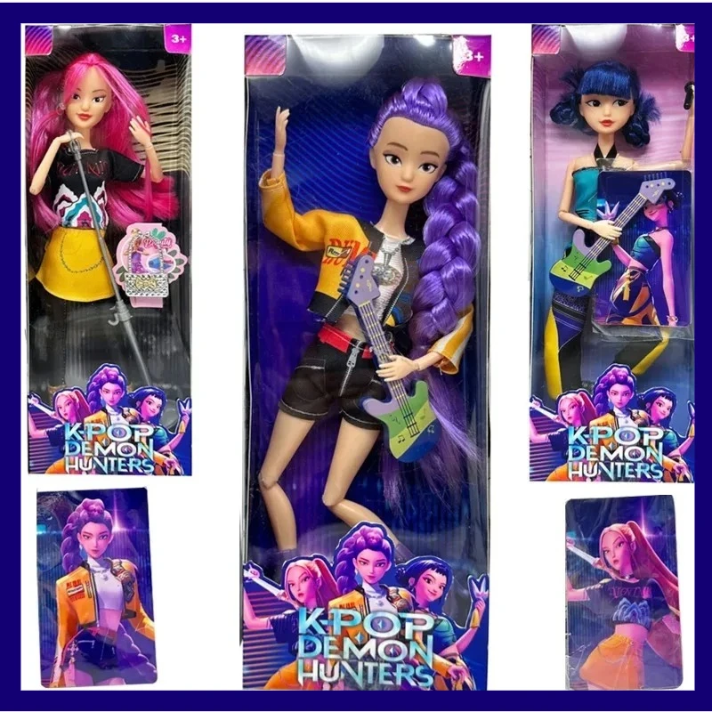 Виниловая фигурка аниме KPop Demon Hunters 2025 — кукла-маска HUNTR/X Rumi Mira Zoey, необходимые коллекционные предметы для фанатов и клубов, подарки