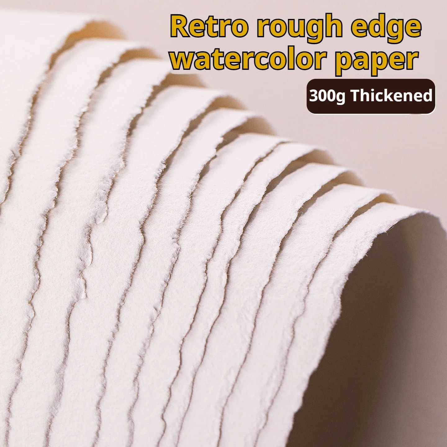 

10 листов акварельной бумаги из хлопковой целлюлозы A4/A5/A6, 300 г/м2, акварельная бумага для рисования с грубыми краями для рисования, школьные принадлежности для студентов