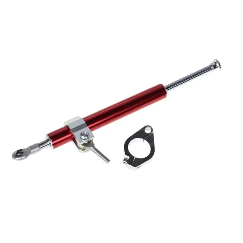 Strange Universal 330MM Motorcycle Steering Damper Stabilizer Shock Absorber Direction Safety Control Damper-Steering Red