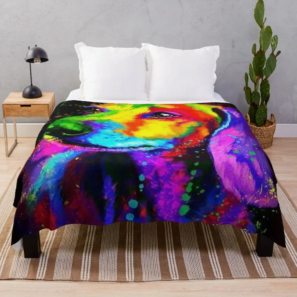 

Dachshund Dog popart art Throw Blanket funny gift Luxury St For Decorative Sofa Blankets
