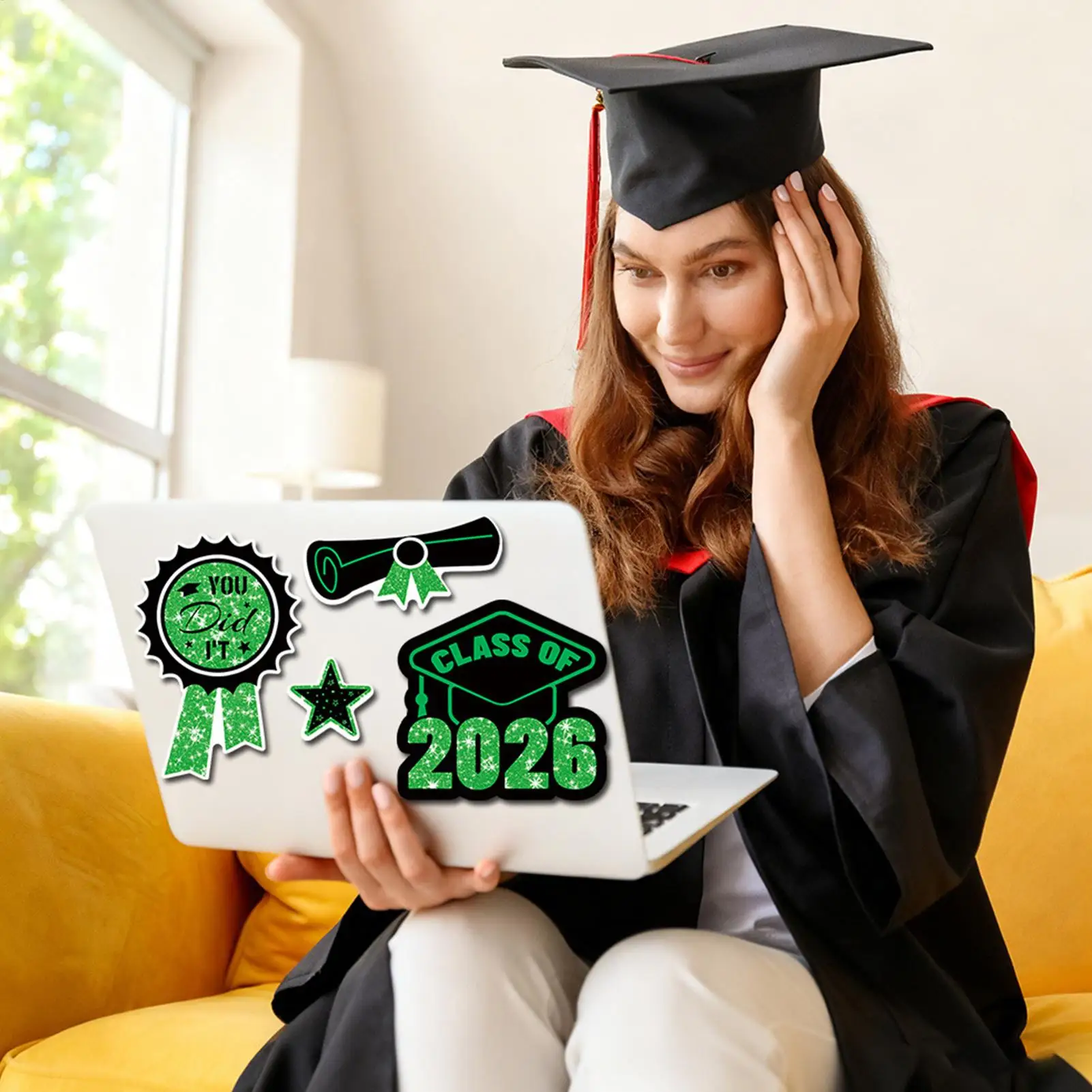 Vehicle Magnets 20 Piece Novelty Reusable Vehicle Stickers 2026 Graduation Car Decals Refrigerator Magnets For Garage Doors