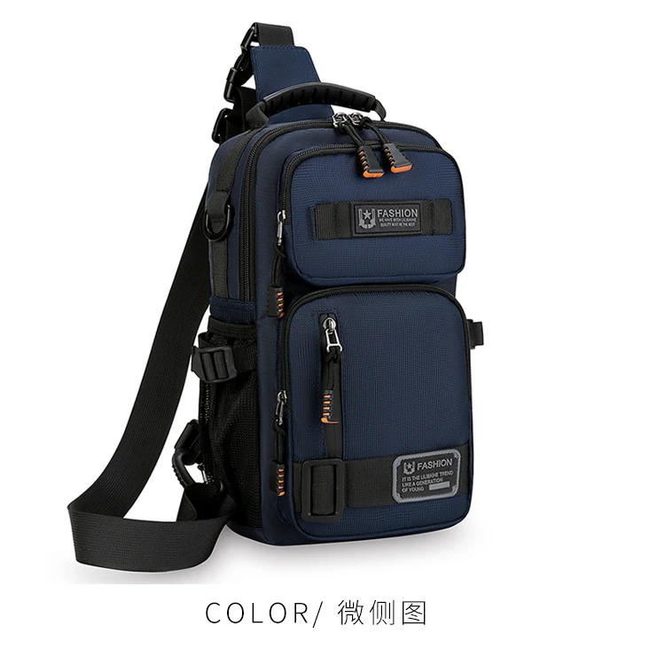 Mode männer Taille Packs Brust Tasche Hohe Qualität Oxford Umhängetaschen Für Männer Mode Lässig Männer Tasche Handtasche Männlichen Brust pack – Detail 30