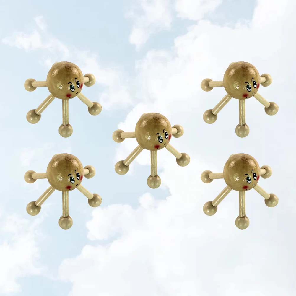 

5 шт. массажер для головы деревянный портативный массажный инструмент для стимуляции кожи головы релаксация в душе для офиса или ежедневного использования