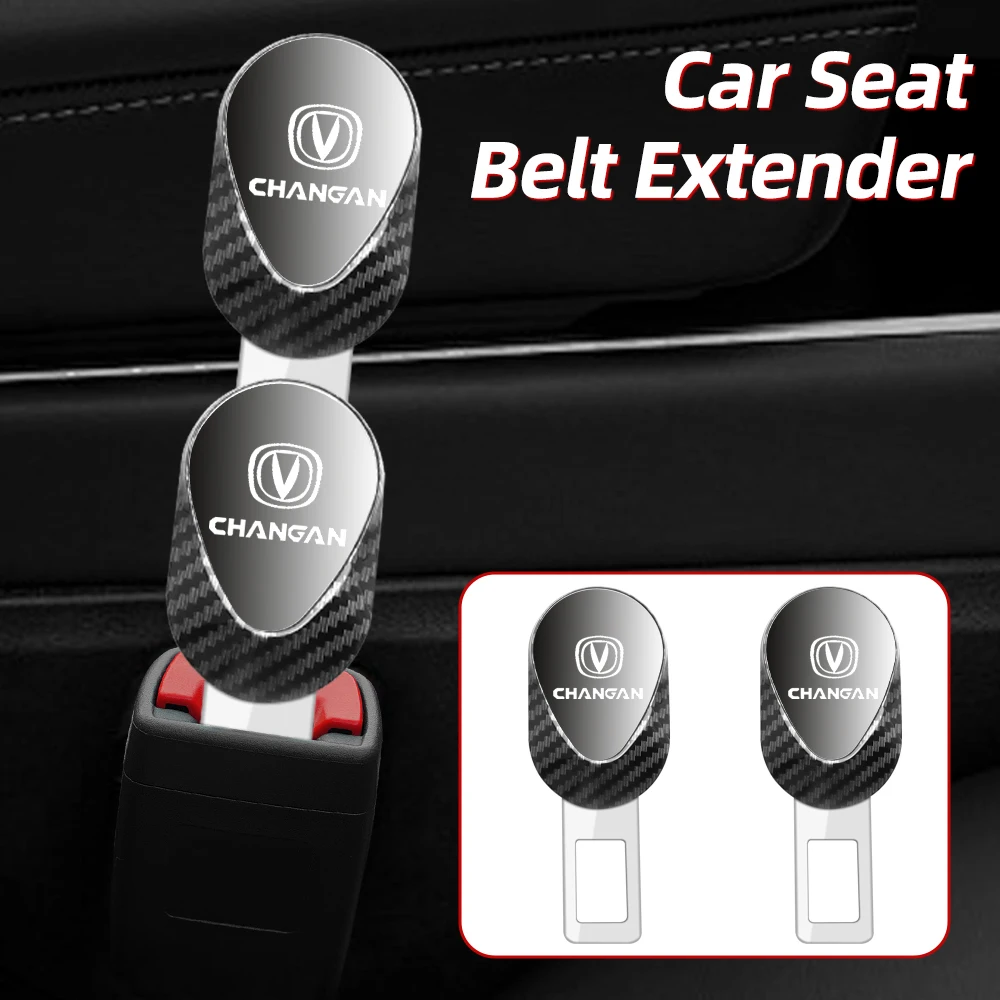 Carbon Fiber Car Seat Belt Clip Extension Safety Lock Buckle Plug For Changan CS75 CS35 Plus CS95 RAETON CX70 CS55 EADO CX20