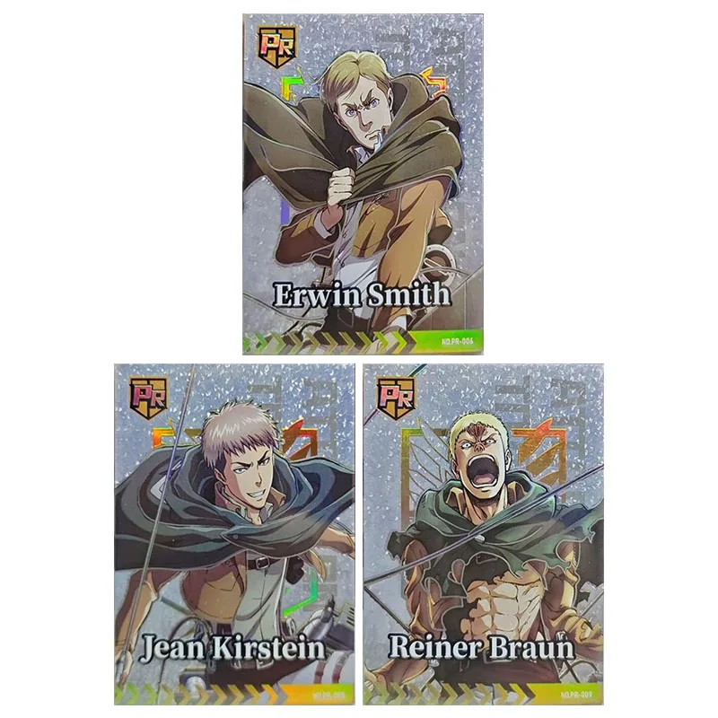 Anime Attack on Titan Rare GP SP PR Refraction Game Card Levi Annie Mikasa Conny Toys for boys Collectible Card Birthday Present