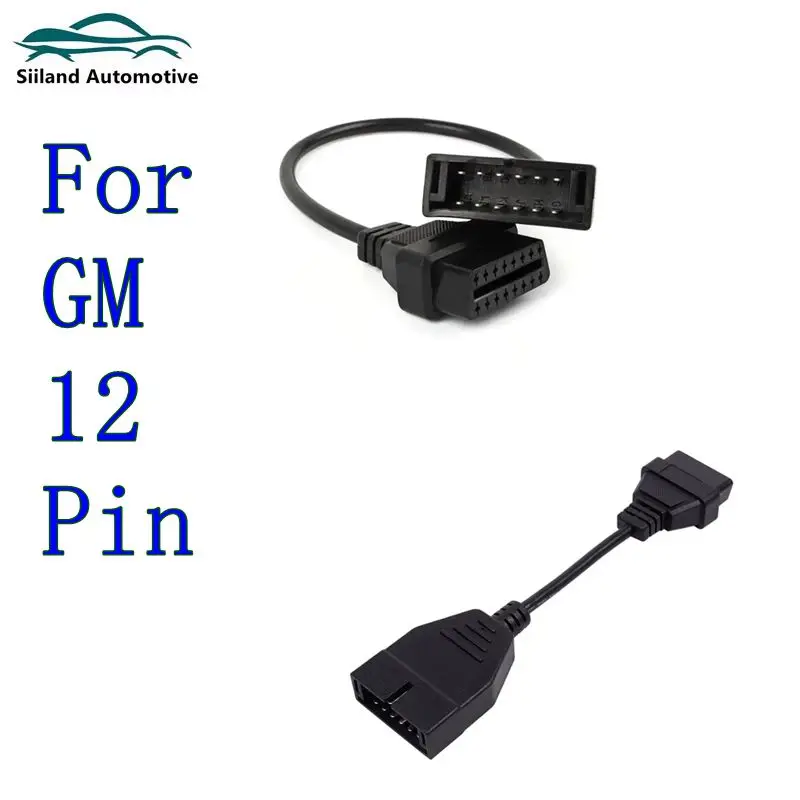 12 Pin For GM OBDII OBD 2 Auto Diagnostic Connector Adapter Cable GM12 to 16 Pin Cable For GM Vehicles Auto Scanner Adapter Best