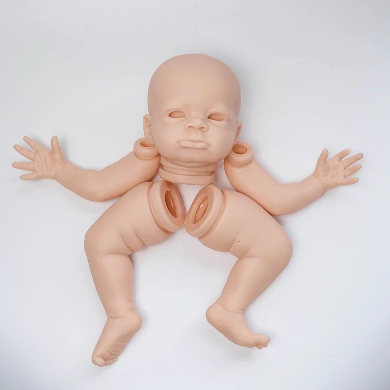 20inch Unpainted Reborn Doll Kit Lanny Lifelike Soft Touch Fresh Color Unfinished Doll Parts with Body and Eyes