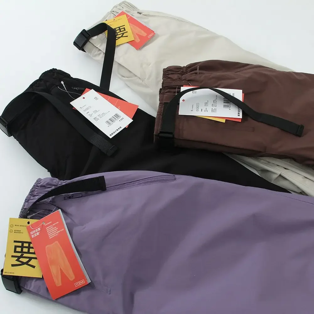 Pantaloni da lavoro impermeabili per pendolari a gamba larga da donna nuovi invernali 2025