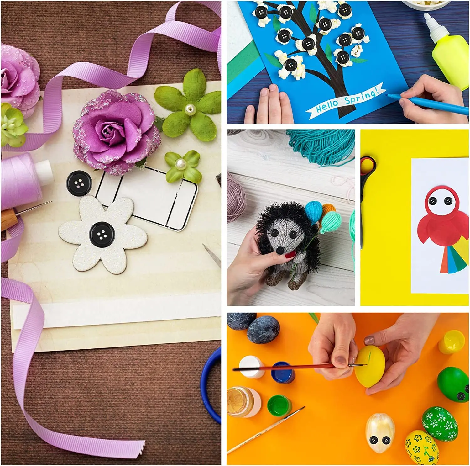 Color Sewing Buttons, 100PCS Round Resin, 4 Holes Craft, Handmade Sewing Button, Sizes 40L/32L/24L/20L/16L, for Garment DIY