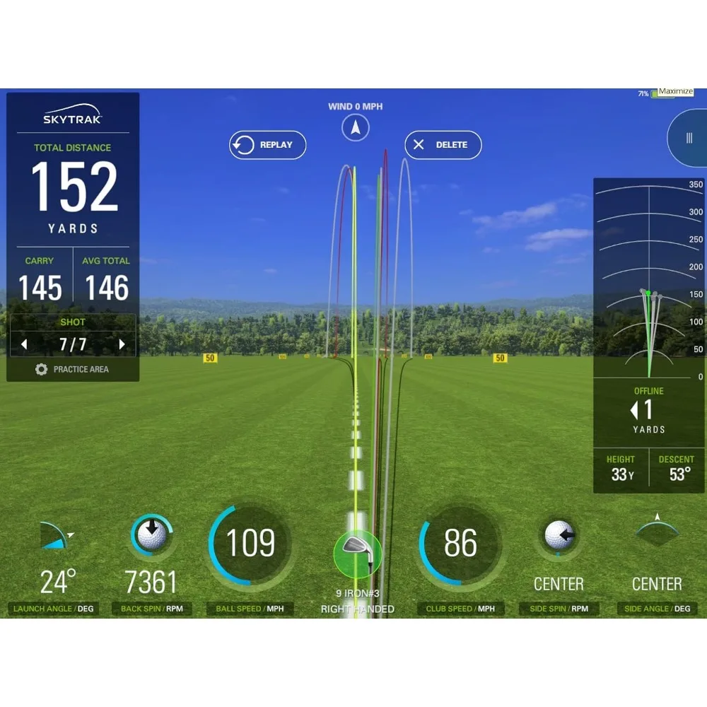 Professional Golf Launch Monitor and Simulator with Metal Protective Case for Indoor Outdoor Training