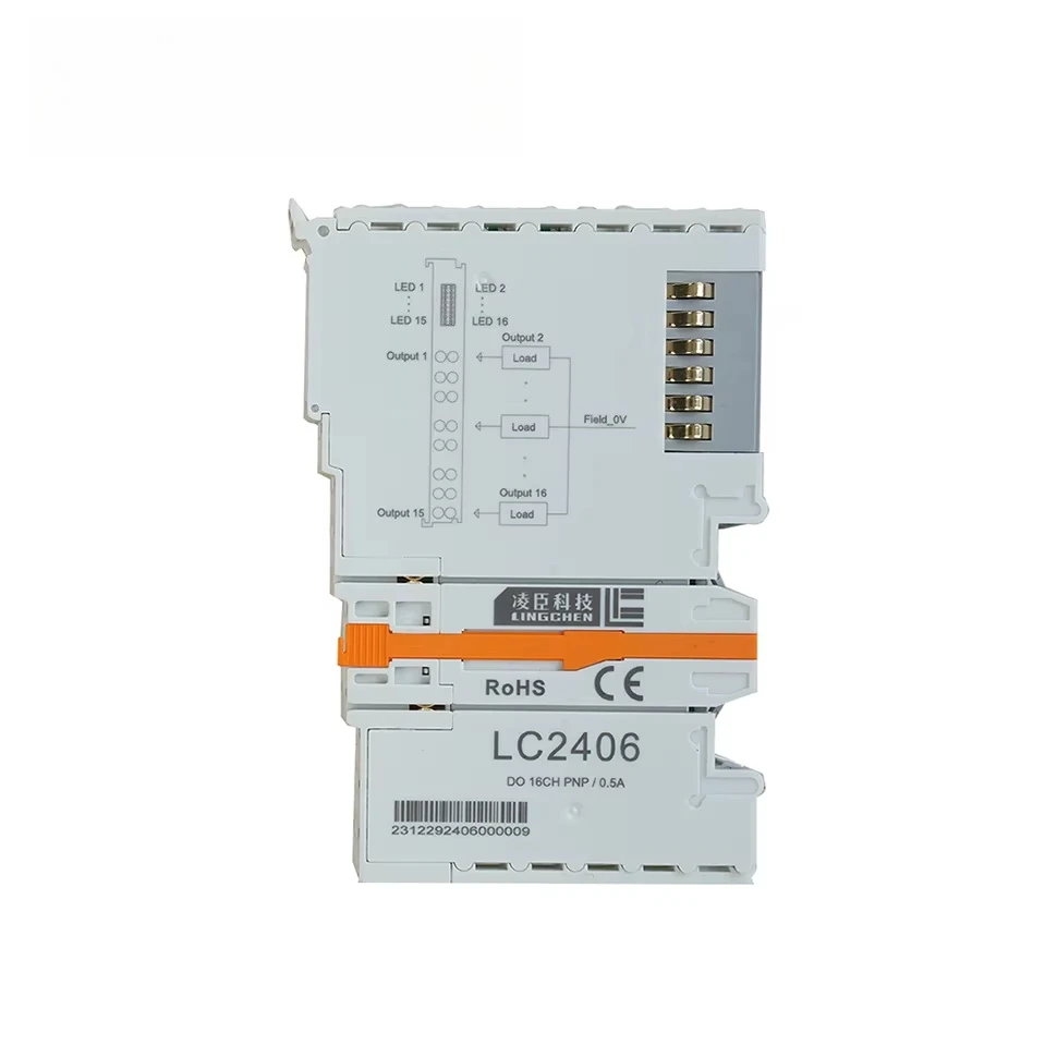 Module de sortie numérique largement utilisé Type PNP 16 canaux DO Module d'e/s à distance distribué EtherCAT LC2406