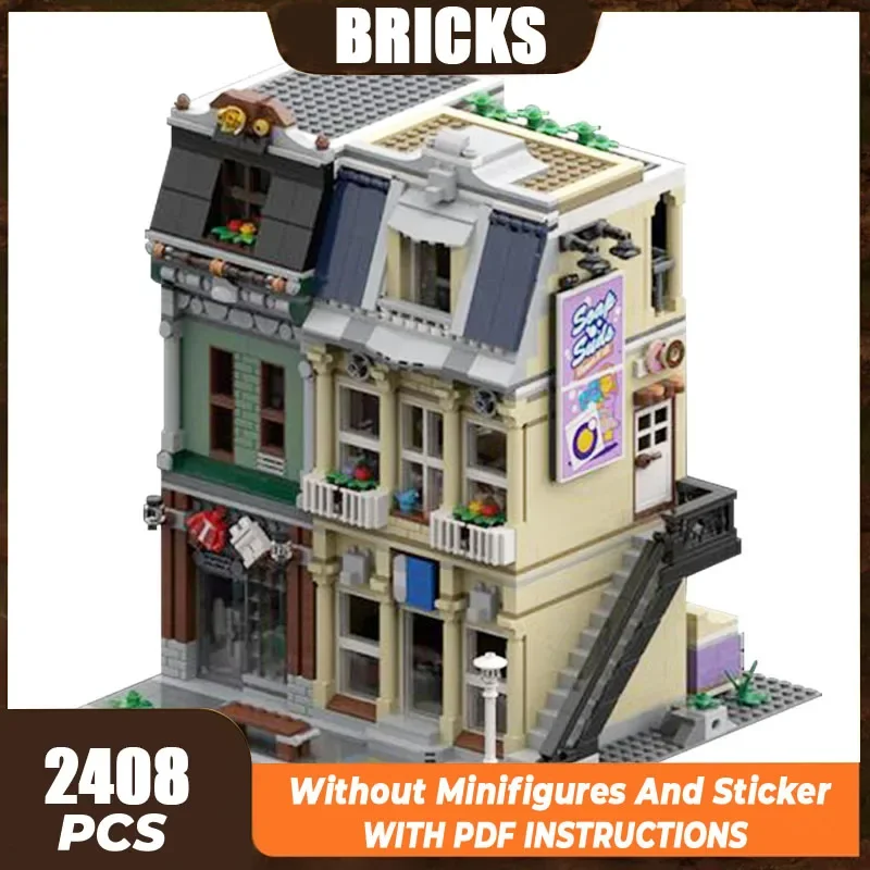 Moc Building Bricks Street View Model Electronics Store Technology Modular Blocks Gifts Toys For Children DIY Sets Assembly