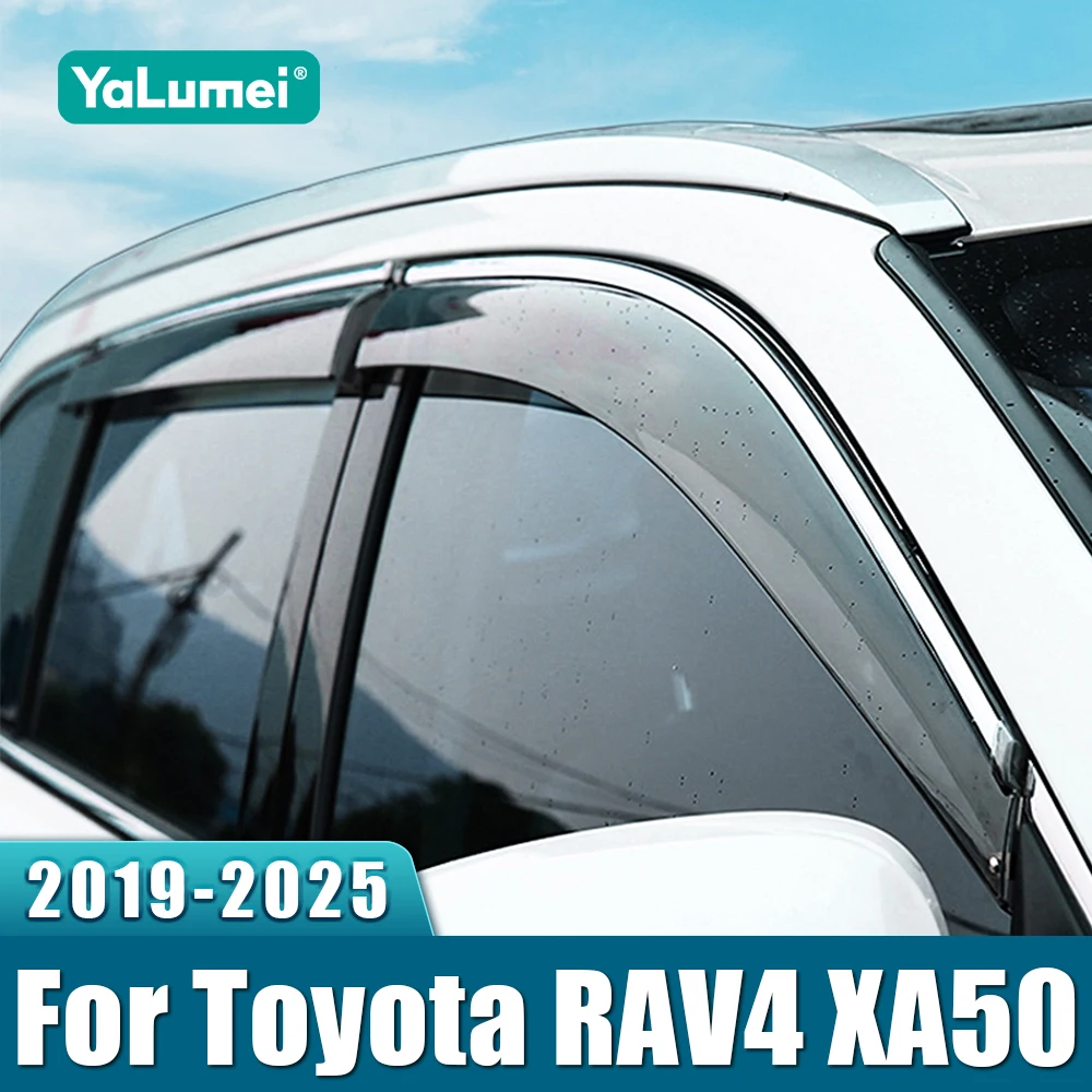 

For Toyota RAV4 XA50 2019 2020 2021 2022 2023 2024 2025 Car Window Deflectors Wind Deflector Sun Guard Rain Vent Cover Trims