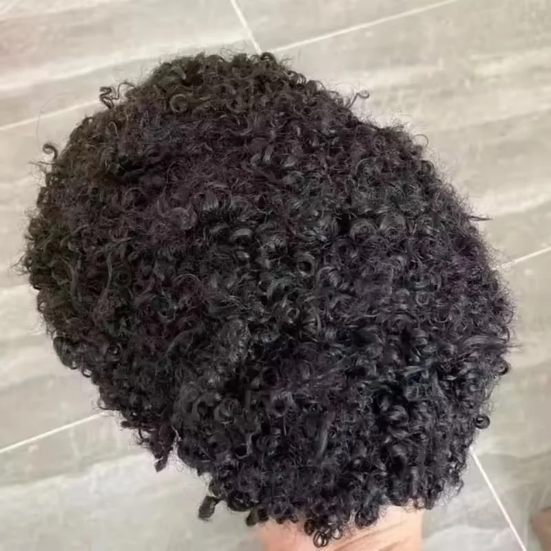 شعر مستعار رجالي ناعم وجيد التهوية من مادة Npu Bond # 1 # 1ب # 2 # 3 # 4 أسود بني 6 مم 8 مم 10 مم شعر مستعار للرجال الأمريكيين من أصل أفريقي