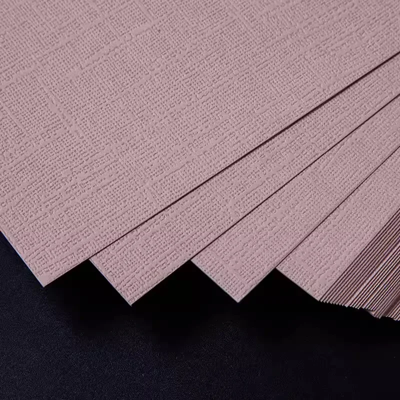 50 Sheet 29.7x21cm 230gsm A4 Coarse Textured Paper Golden Paper Checkered Card Stock Special Art Paper Business Card Paper Cover