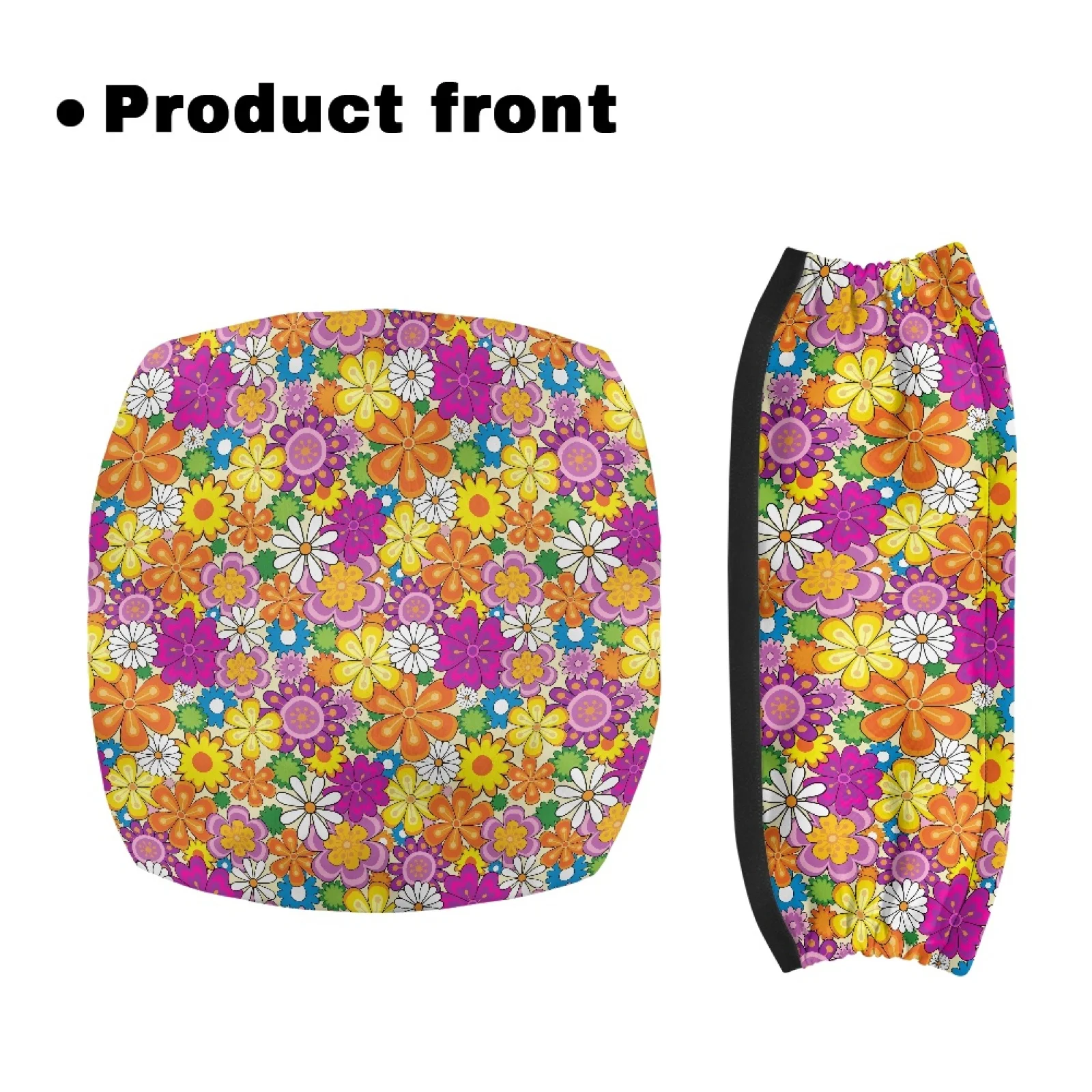 Coloranimal Floral Print 2 Pieces Walker Seat Cover Walker Cover for Unisex Street Scenes