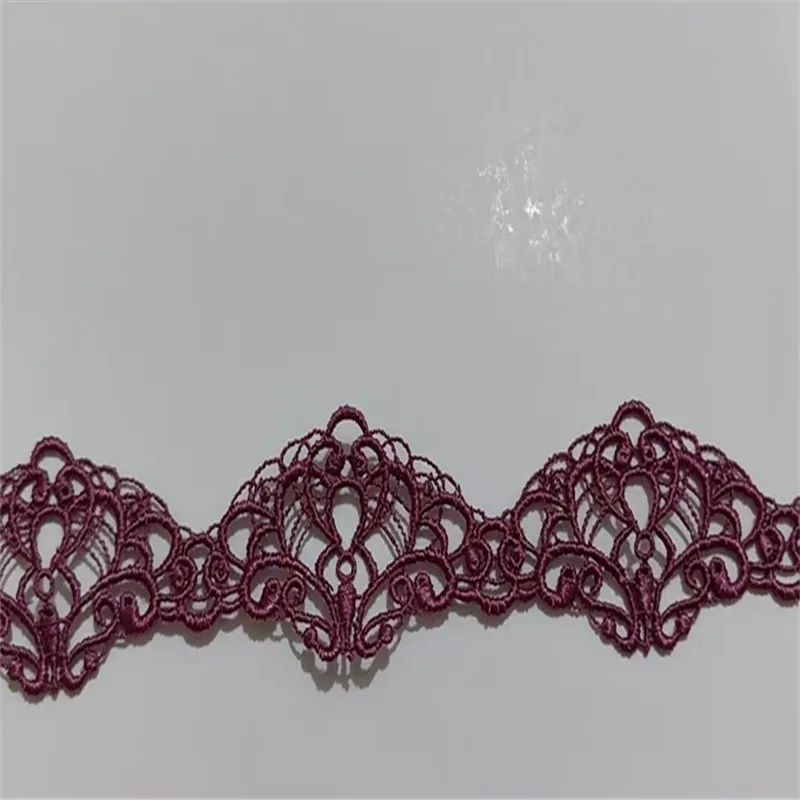 

15Yards 3cm Wide Shiny Red Or Black Flower Venise Diy Venice Lace Clothing Accessories Of Various Garment,Bra.Underwear
