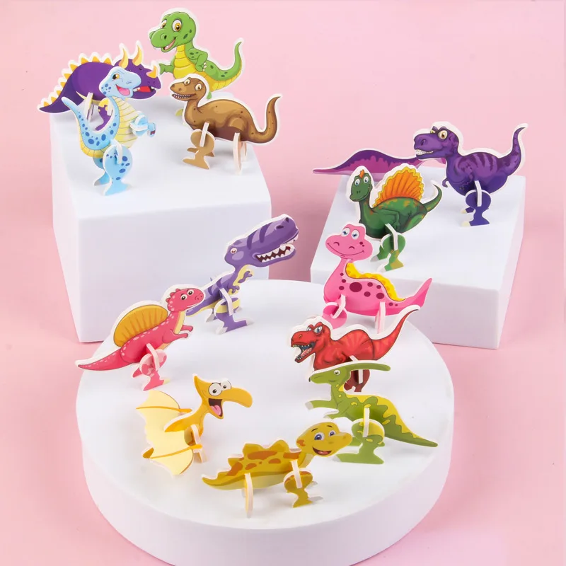 40pcs animation peripheral, dinosaur model puzzle, cute cartoon dinosaur, learning toy decoration, small gifts for children