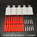 red and 5 usb B